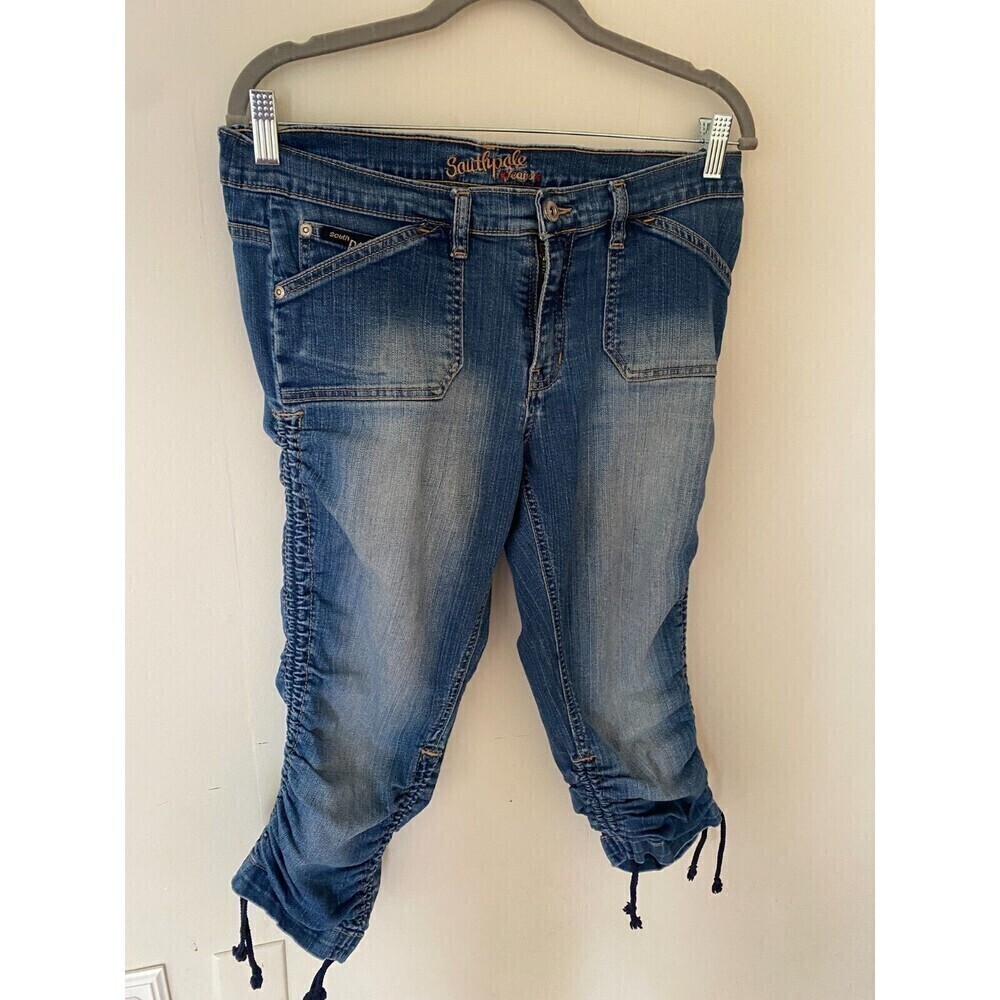 Y2K Southpole Jeans Blue Capris with drawstring Size 11